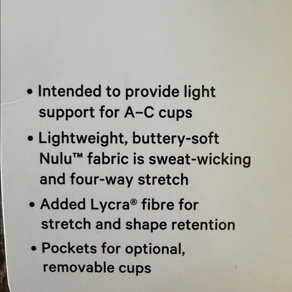 LULULEMON FLOW Y BRA GLAZE PINK COLOR SIZE 10 NWT - Picture 9 of 9